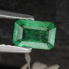 Smeraldo naturale verde da 0,55 ct, taglio smeraldo, SI-I1