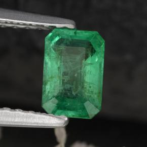 Smeraldo naturale verde da 0,55 ct, taglio smeraldo, SI-I1