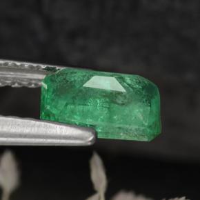 Smeraldo naturale verde da 0,55 ct, taglio smeraldo, SI-I1