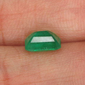 Smeraldo naturale verde da 0,97 ct, taglio smeraldo, I1