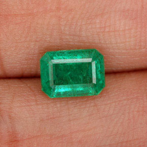 Smeraldo naturale verde da 1,15 ct, taglio smeraldo, I1