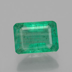 Smeraldo naturale verde da 0,93 ct, taglio smeraldo, SI-I1