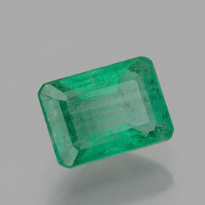 Smeraldo naturale verde da 0,93 ct, taglio smeraldo, SI-I1