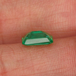 Smeraldo naturale verde da 0,73 ct, taglio smeraldo, SI-I1