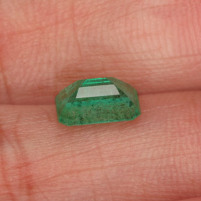 Smeraldo naturale verde da 0,83 ct, taglio smeraldo, SI-I1