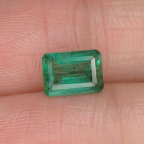 Smeraldo naturale verde da 1,03 ct, taglio smeraldo, I1