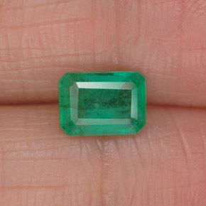 Smeraldo naturale verde da 0,86 ct, taglio smeraldo, I1