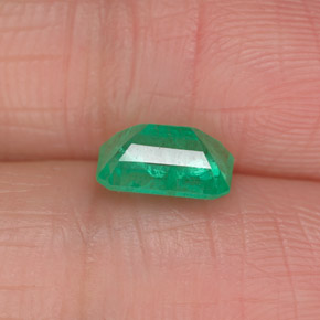 Smeraldo naturale verde da 0,89 ct, taglio smeraldo, I1