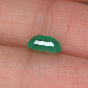 Smeraldo naturale verde da 0,86 ct, taglio smeraldo, I1