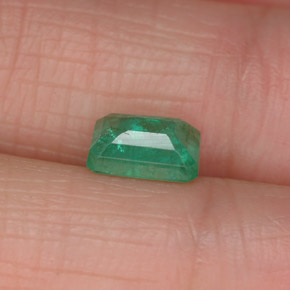 Smeraldo naturale verde da 0,94 ct, taglio smeraldo, I1