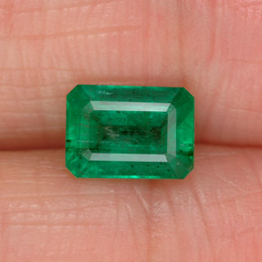 Smeraldo naturale verde da 1,00 ct, taglio smeraldo, SI-I1