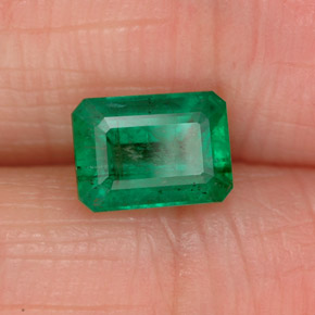 Smeraldo naturale verde da 1,00 ct, taglio smeraldo, SI-I1