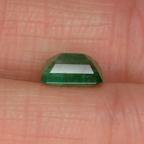 Smeraldo naturale verde da 0,84 ct, taglio smeraldo, SI-I1