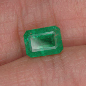 Smeraldo naturale verde da 0,94 ct, taglio smeraldo, SI-I1