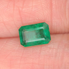 Smeraldo naturale verde da 0,67 ct, taglio smeraldo, SI-I1