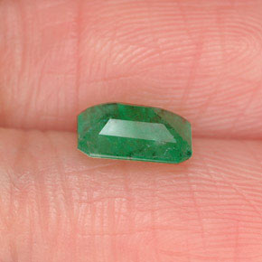 Smeraldo naturale verde da 0,67 ct, taglio smeraldo, SI-I1