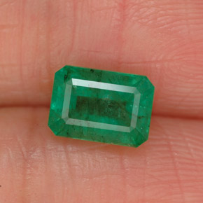 Smeraldo naturale verde da 1,05 ct, taglio smeraldo, SI-I1
