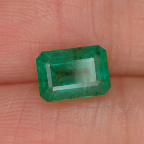 Smeraldo naturale verde da 1,05 ct, taglio smeraldo, SI-I1