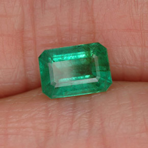 Smeraldo naturale verde da 1,04 ct, taglio smeraldo, SI-I1