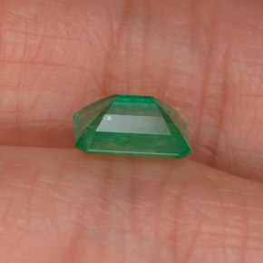 Smeraldo naturale verde da 0,81 ct, taglio smeraldo, SI-I1