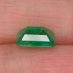 Smeraldo naturale verde da 0,93 ct, taglio smeraldo, SI-I1