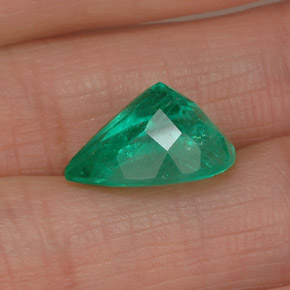 Smeraldo naturale verde da 4,79 ct, taglio a pera, SI