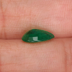 Smeraldo naturale verde da 0,98 ct, taglio a pera, VS-SI