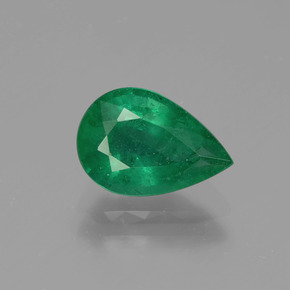 Smeraldo naturale verde da 1,19 ct, taglio a pera, VS-SI