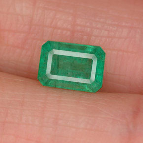 Smeraldo naturale verde da 1,06 ct, taglio smeraldo, SI-I1