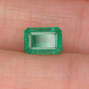 Smeraldo naturale verde da 1,06 ct, taglio smeraldo, SI-I1