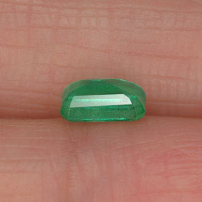 Smeraldo naturale verde da 0,56 ct, taglio smeraldo, SI-I1