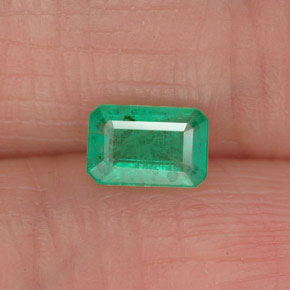 Smeraldo naturale verde da 0,50 ct, taglio smeraldo, SI-I1