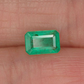 Smeraldo naturale verde da 0,50 ct, taglio smeraldo, SI-I1