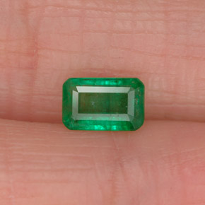 Smeraldo naturale verde da 0,50 ct, taglio smeraldo, SI-I1