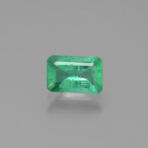 Smeraldo naturale verde da 0,48 ct, taglio smeraldo, SI-I1