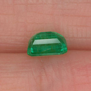 Smeraldo naturale verde da 0,72 ct, taglio smeraldo, SI-I1