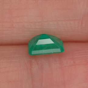 Smeraldo naturale verde da 0,49 ct, taglio smeraldo, SI-I1