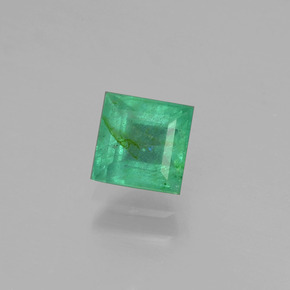 Smeraldo naturale verde da 0,72 ct, quadrato, SI-I1