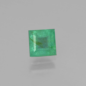 Smeraldo naturale verde da 0,72 ct, quadrato, SI-I1