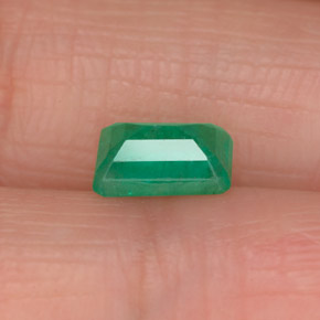 Smeraldo naturale verde da 0,83 ct, taglio smeraldo, SI-I1