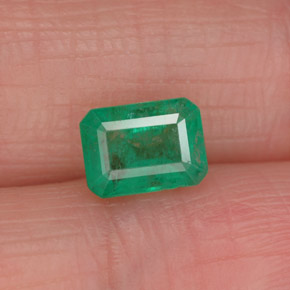 Smeraldo naturale verde da 1,05 ct, taglio smeraldo, I1