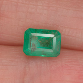 Smeraldo naturale verde da 1,05 ct, taglio smeraldo, I1