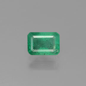 Smeraldo naturale verde da 0,88 ct, taglio smeraldo, I1