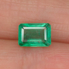 Smeraldo naturale verde da 1,00 ct, taglio smeraldo, SI-I1