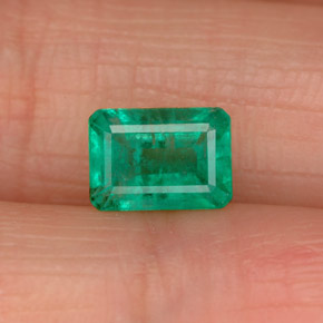 Smeraldo naturale verde da 1,09 ct, taglio smeraldo, SI-I1