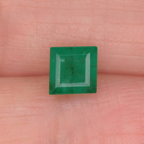 Smeraldo naturale verde da 0,75 ct, quadrato, I1