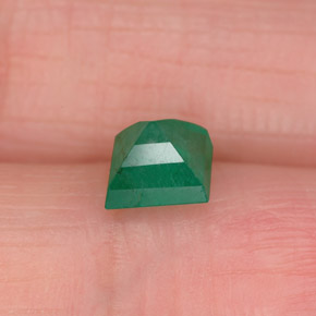 Smeraldo naturale verde da 0,75 ct, quadrato, I1