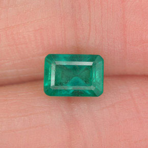 Smeraldo naturale verde da 0,70 ct, taglio smeraldo, SI-I1