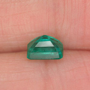 Smeraldo naturale verde da 0,70 ct, taglio smeraldo, SI-I1