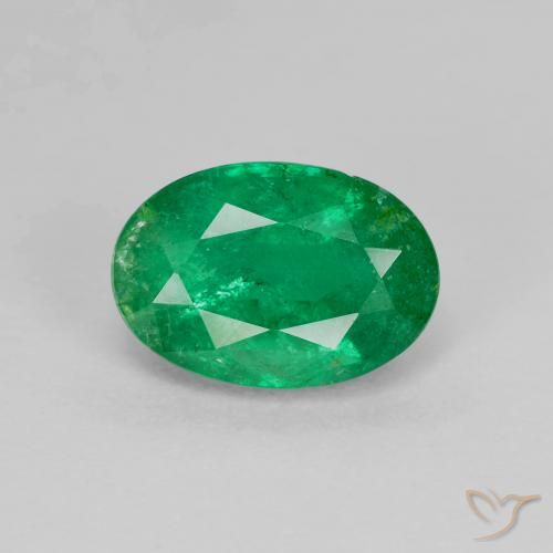 1.68ct Naturale Verde medio Smeraldo, Ovale, SI-I1